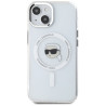 Karl Lagerfeld IML Metal Karl Head MagSafe Case for iPhone 15 / white