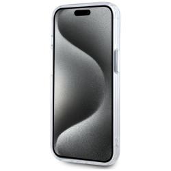 Karl Lagerfeld IML Metal Karl Head MagSafe Case for iPhone 15 / white