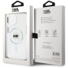 Karl Lagerfeld IML Metal Karl Head MagSafe Case for iPhone 15 / white