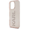 Karl Lagerfeld IML Rhinestones Logo Case for iPhone 16 Pro Max / pink
