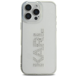 Karl Lagerfeld IML Rhinestones Logo Case for iPhone 16 Pro / transparent