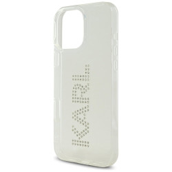 Karl Lagerfeld IML Rhinestones Logo Case for iPhone 16 Pro / transparent