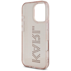 Karl Lagerfeld IML Rhinestones Logo Case for iPhone 16 Pro / pink
