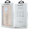 Karl Lagerfeld IML Rhinestones Logo Case for iPhone 16 Pro / pink
