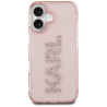Karl Lagerfeld IML Rhinestones Logo Case for iPhone 16 / pink