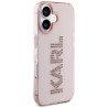Karl Lagerfeld IML Rhinestones Logo Case for iPhone 16 / pink