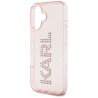 Karl Lagerfeld IML Rhinestones Logo Case for iPhone 16 / pink