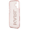 Karl Lagerfeld IML Rhinestones Logo Case for iPhone 16 / pink