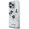 Karl Lagerfeld IML Sketched Graphic Case for iPhone 16 Pro / transparent