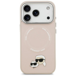 Karl Lagerfeld Karl & Choupette Pins MagSafe Case for iPhone 17 Pro / Pink