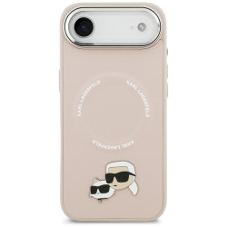 Karl Lagerfeld Karl & Choupette Pins MagSafe Case for iPhone Air / pink