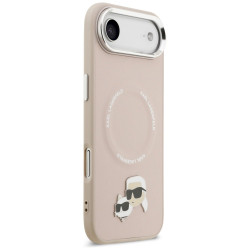 Karl Lagerfeld Karl & Choupette Pins MagSafe Case for iPhone Air / pink