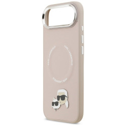 Karl Lagerfeld Karl & Choupette Pins MagSafe Case for iPhone Air / pink