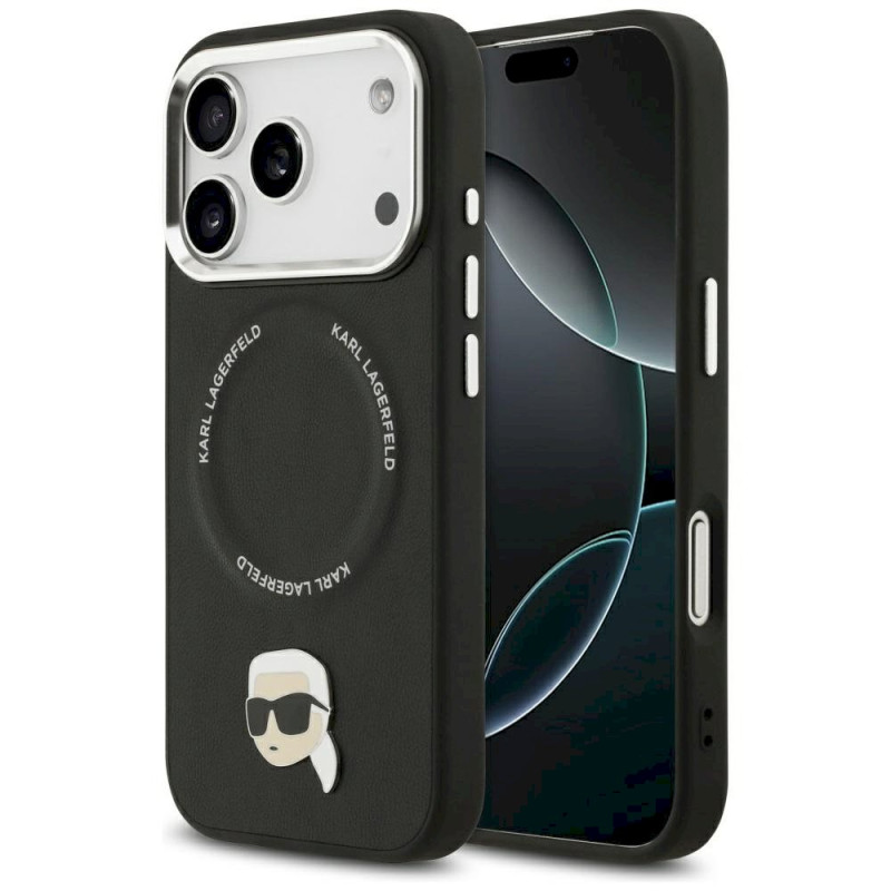 Karl Lagerfeld Karl Pin MagSafe Case for iPhone 17 Pro / black