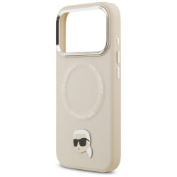 Karl Lagerfeld Karl Pin MagSafe Case for iPhone 17 Pro Max / beige
