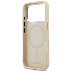 Karl Lagerfeld Karl Pin MagSafe Case for iPhone 17 Pro Max / beige