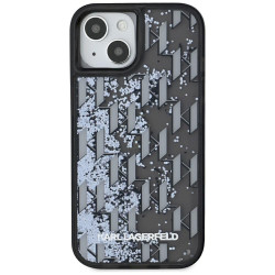 Karl Lagerfeld Liquide Glitter Monogram Gradient Case for iPhone 15 / black