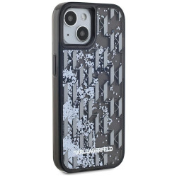 Karl Lagerfeld Liquide Glitter Monogram Gradient Case for iPhone 15 / black