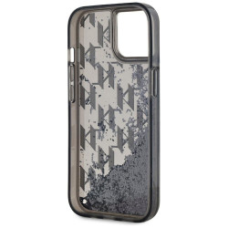 Karl Lagerfeld Liquide Glitter Monogram Gradient Case for iPhone 15 / black