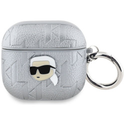 Karl Lagerfeld Monogram Karl Head Case for AirPods 4 / Silver
