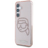 Karl Lagerfeld Rhinestones K. Head Logo Case for Samsung Galaxy S25 / pink