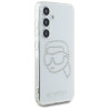 Karl Lagerfeld Rhinestones Karl Head Logo Case for Samsung Galaxy S25 / transparent