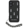 Karl Lagerfeld Saffiano Crystals w/Chain Case for iPhone 16 / black