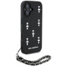 Karl Lagerfeld Saffiano Crystals w/Chain Case for iPhone 16 / black