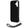Karl Lagerfeld Saffiano Crystals w/Chain Case for iPhone 16 / black
