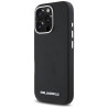 Karl Lagerfeld Saffiano Full Wrapped Elongated Metal Logo MagSafe Case for iPhone 16 Pro / black