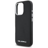 Karl Lagerfeld Saffiano Full Wrapped Elongated Metal Logo MagSafe Case for iPhone 16 Pro / black