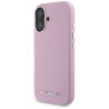 Karl Lagerfeld Saffiano Full Wrapped Elongated Metal Logo MagSafe Case for iPhone 16 / pink