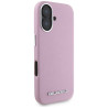 Karl Lagerfeld Saffiano Full Wrapped Elongated Metal Logo MagSafe Case for iPhone 16 / pink