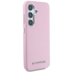 Karl Lagerfeld Saffiano Full Wrapped Elongated Metal Logo MagSafe Case for Samsung Galaxy S25+
