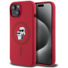 Case Karl Lagerfeld Silicone Karl&Choupette Heads Ring MagSafe for iPhone 15 / red