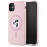 Karl Lagerfeld Silicone Karl&Choupette MagSafe Case for iPhone 11 / pink