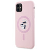 Karl Lagerfeld Silicone Karl&Choupette MagSafe Case for iPhone 11 / pink