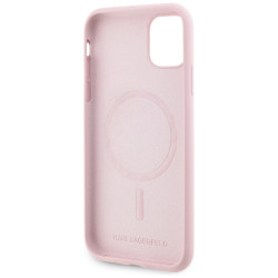 Karl Lagerfeld Silicone Karl&Choupette MagSafe Case for iPhone 11 / pink