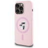 Karl Lagerfeld Silicone Karl&Choupette MagSafe Case for iPhone 14 Pro Max / pink