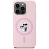 Karl Lagerfeld Silicone Karl&Choupette MagSafe Case for iPhone 14 Pro Max / pink