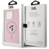 Karl Lagerfeld Silicone Karl&Choupette MagSafe Case for iPhone 14 Pro Max / pink