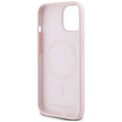 Karl Lagerfeld Silicone Karl&Choupette MagSafe Case for iPhone 15 / pink