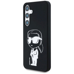 Karl Lagerfeld Silicone Graffiti Ikonik Printed Logo MagSafe Case for Samsung Galaxy S25 / black