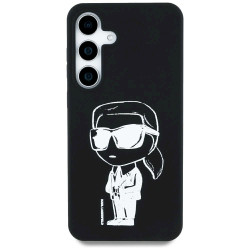 Karl Lagerfeld Silicone Graffiti Ikonik Printed Logo MagSafe Case for Samsung Galaxy S25 / black