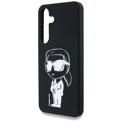 Karl Lagerfeld Silicone Graffiti Ikonik Printed Logo MagSafe Case for Samsung Galaxy S25 / black