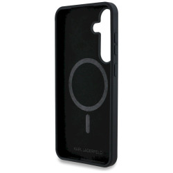 Karl Lagerfeld Silicone Graffiti Ikonik Printed Logo MagSafe Case for Samsung Galaxy S25 / black