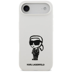 Case Karl Lagerfeld Silicone Karl Sketch & Logo MagSafe for iPhone Air / white