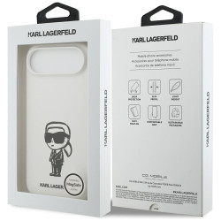 Case Karl Lagerfeld Silicone Karl Sketch & Logo MagSafe for iPhone Air / white