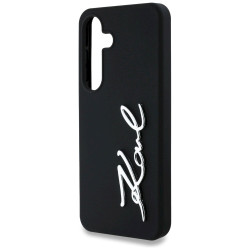 Case Karl Lagerfeld Silicone Metal Signature Logo for Samsung Galaxy S25 / black