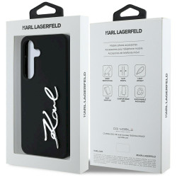 Case Karl Lagerfeld Silicone Metal Signature Logo for Samsung Galaxy S25 / black